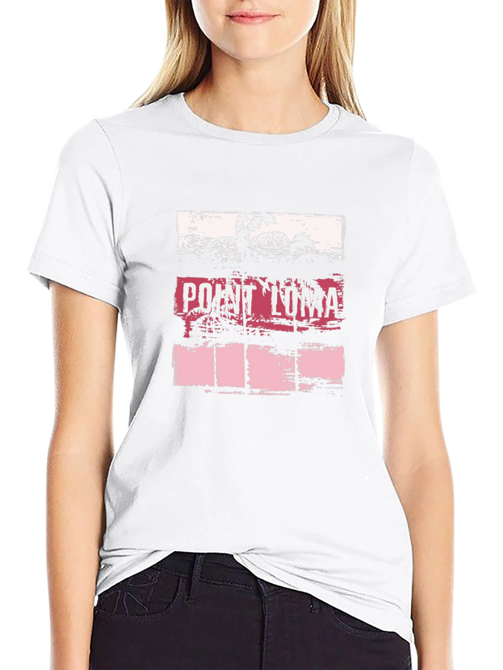 Point Loma Palm Tree Graphic Black T-Shirt