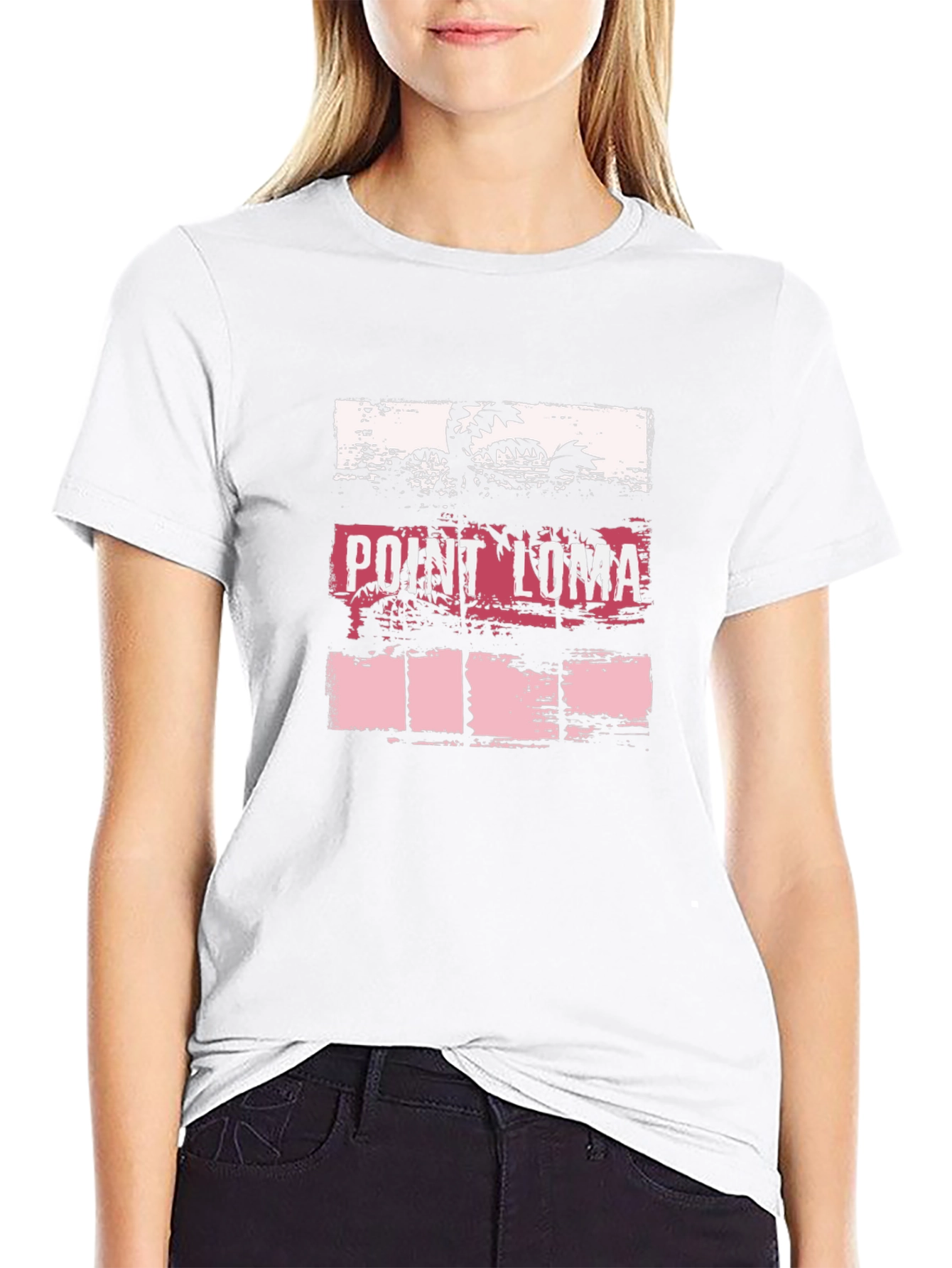 Point Loma Palm Tree Graphic Black T-Shirt