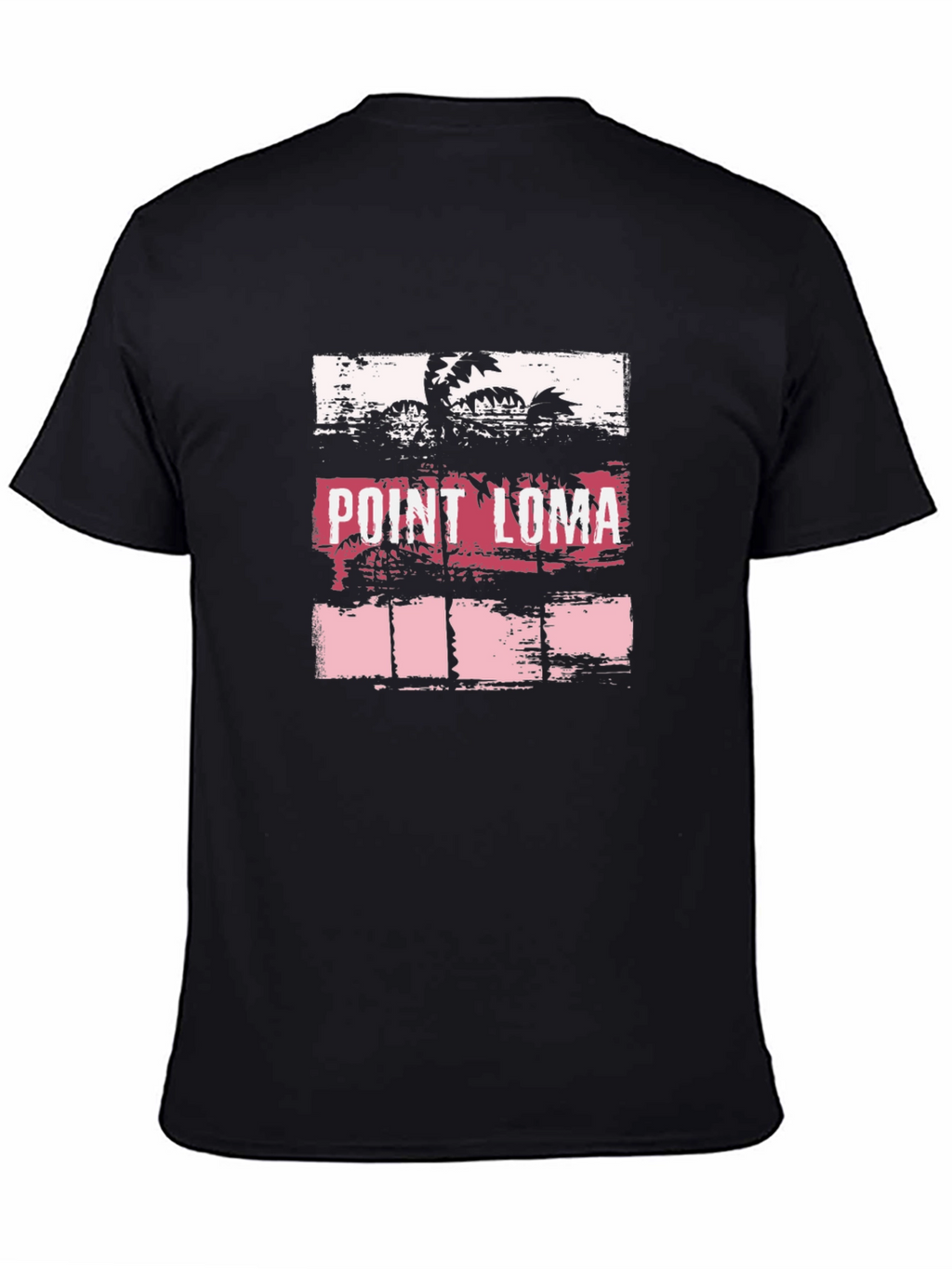 Point Loma Palm Tree Graphic Black T-Shirt