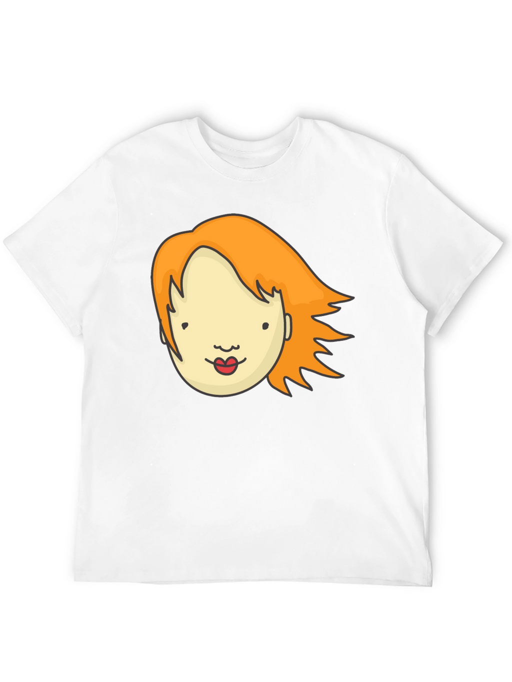 Cartoon Face Graphic T-Shirt - Unisex Black Tee