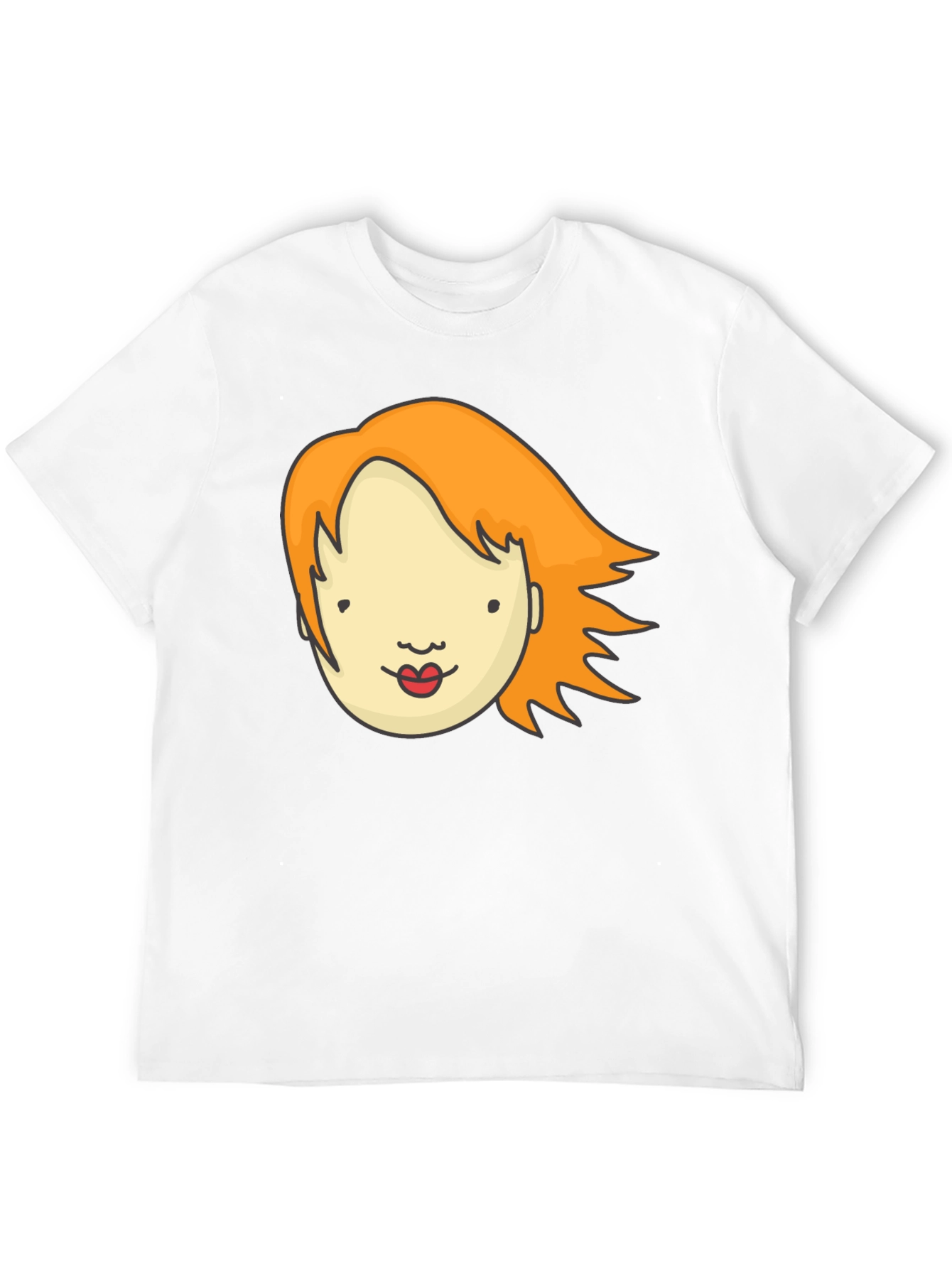 Cartoon Face Graphic T-Shirt - Unisex Black Tee