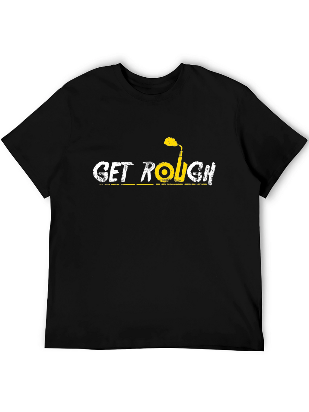 Get Rough Black Cotton Graphic Tee