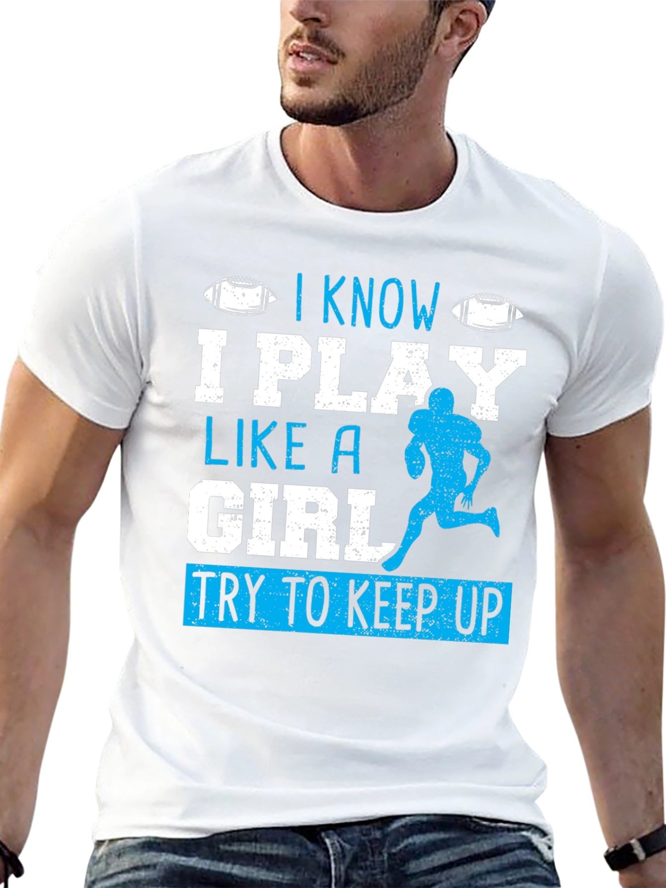 I Play Like A Girl Football T-Shirt