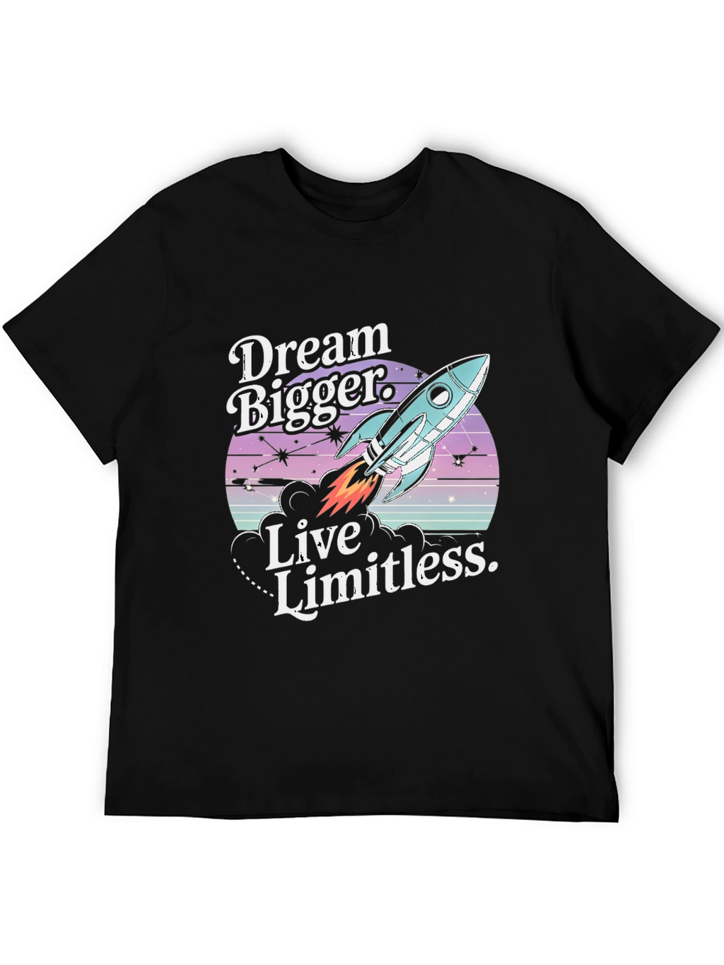 Dream Bigger Rocket Graphic Tee - Premium Unisex T-Shirt