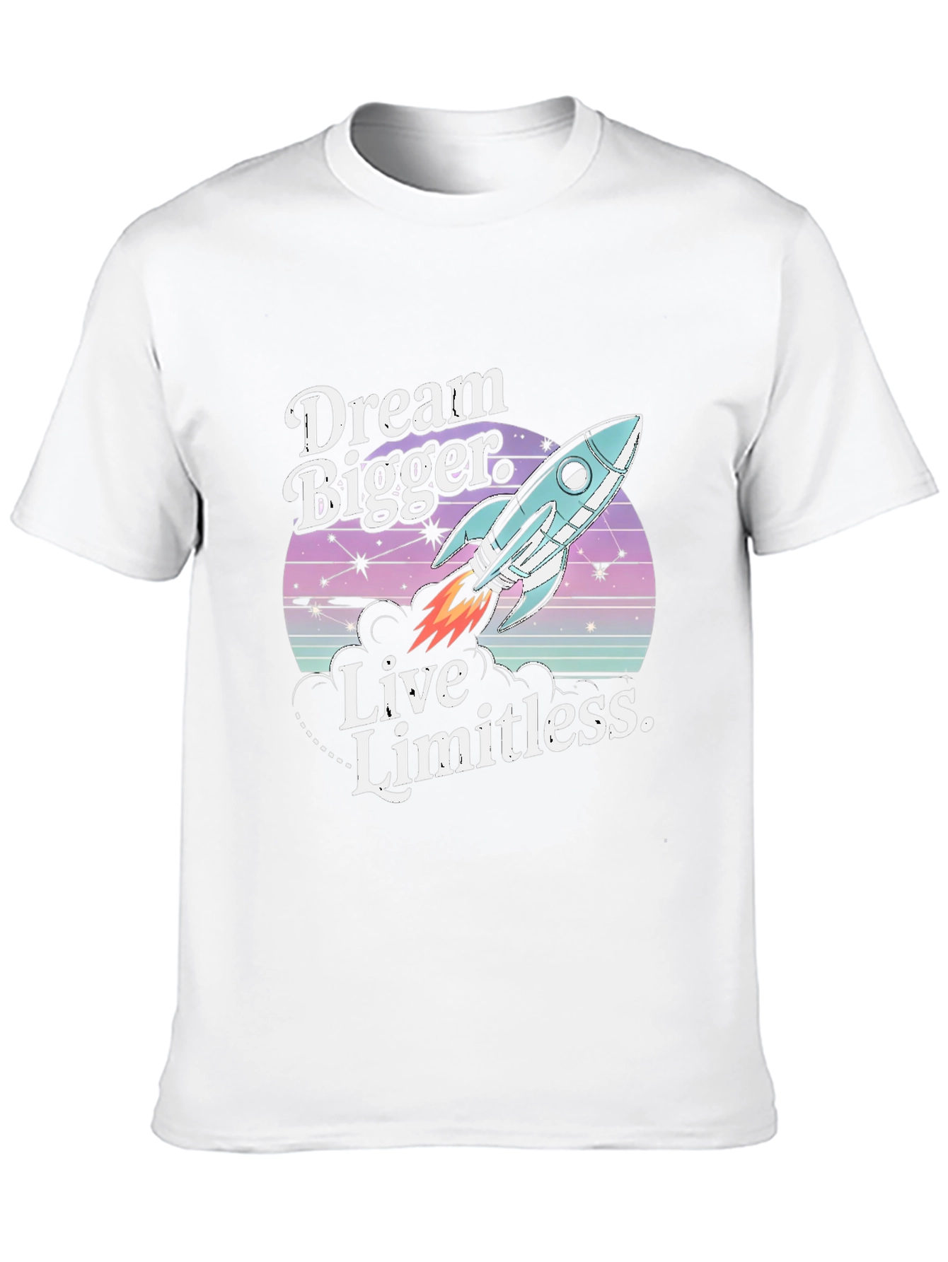 Dream Bigger Rocket Graphic Tee - Premium Unisex T-Shirt