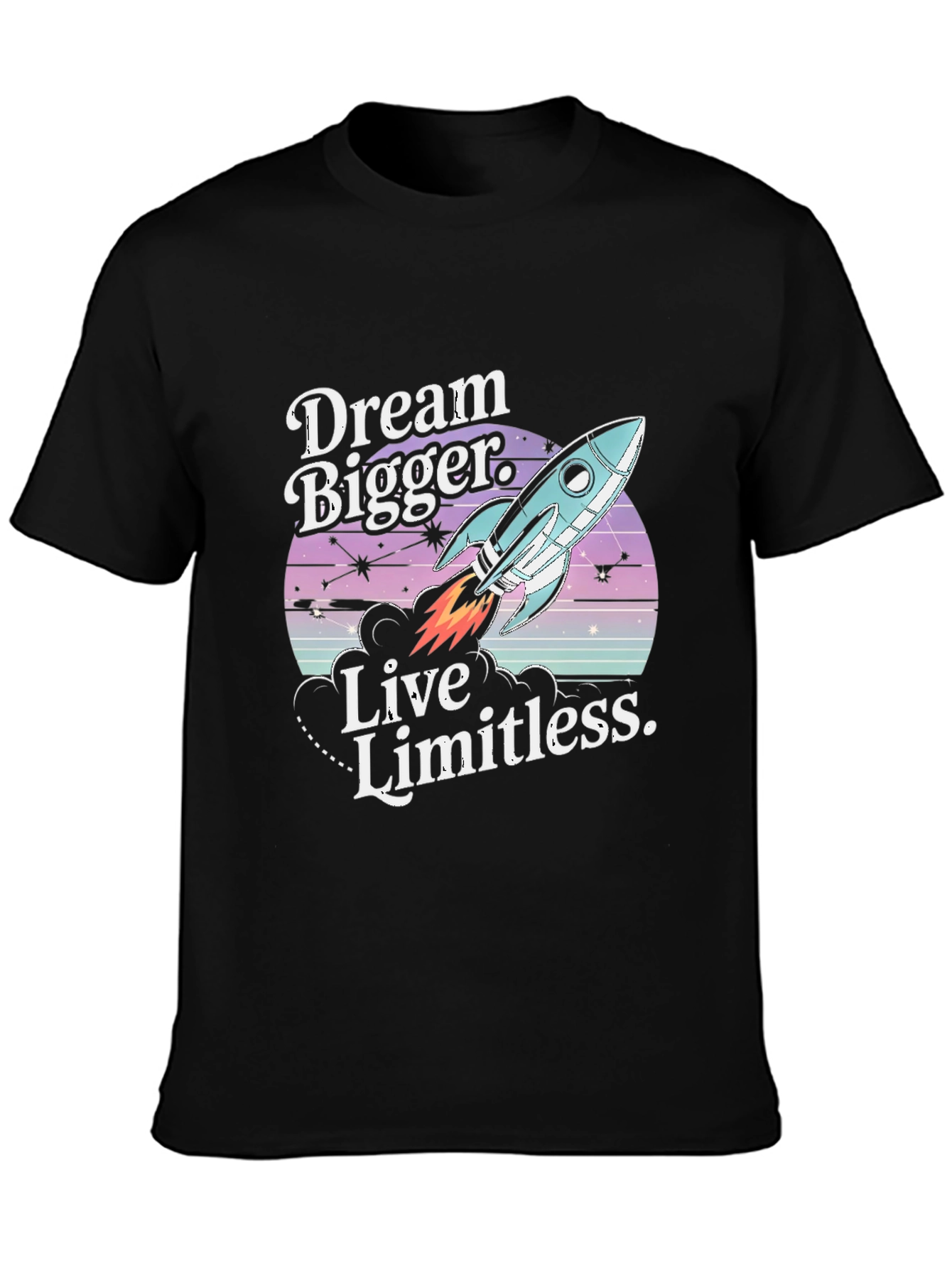 Dream Bigger Rocket Graphic Tee - Premium Unisex T-Shirt