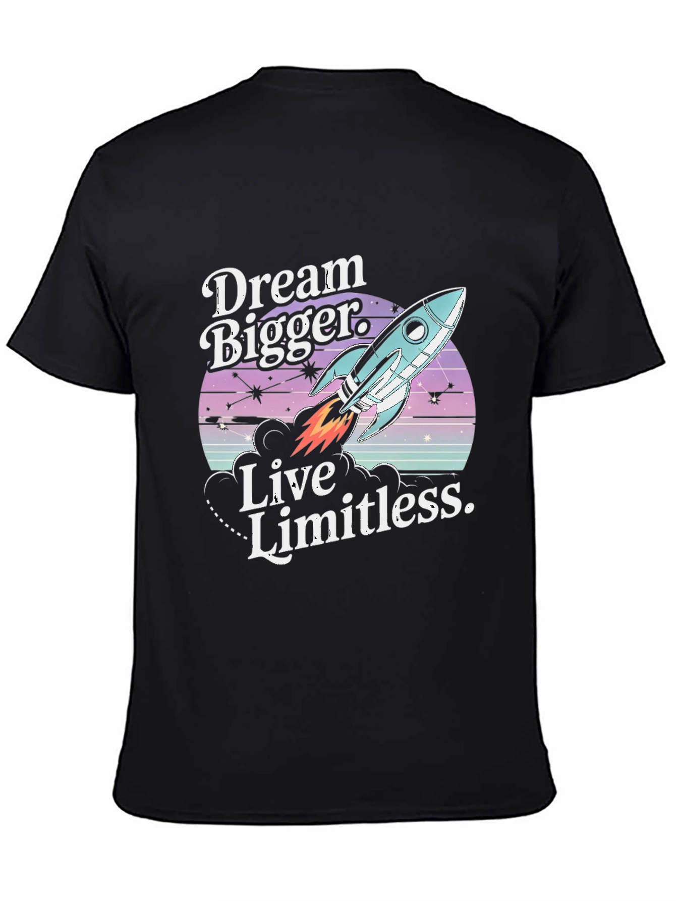 Dream Bigger Rocket Graphic Tee - Premium Unisex T-Shirt
