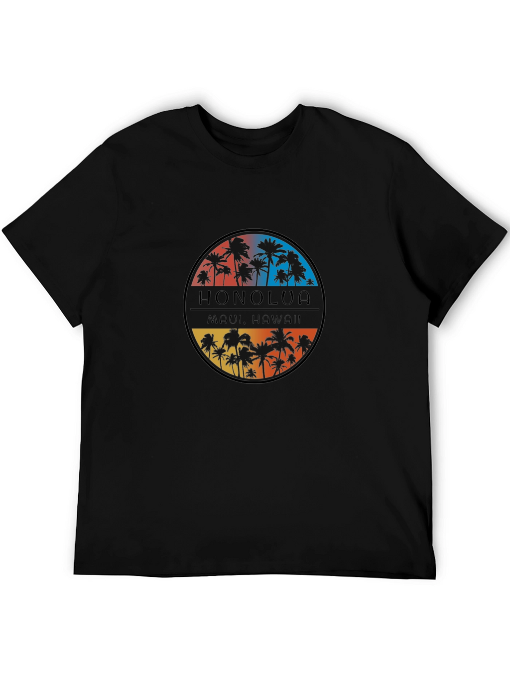 Honolua Maui Hawaii Palm Tree Graphic T-Shirt