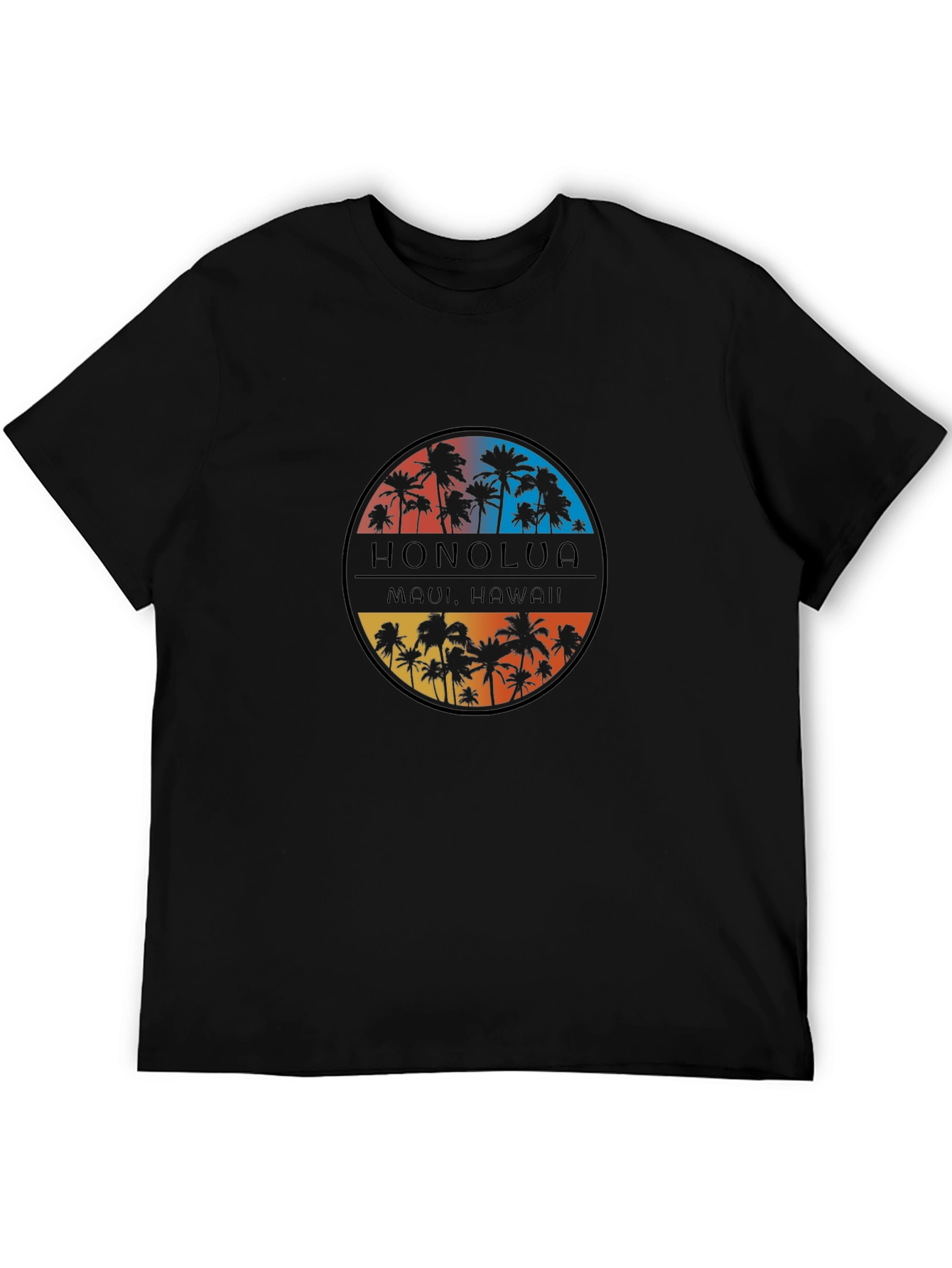 Honolua Maui Hawaii Palm Tree Graphic T-Shirt