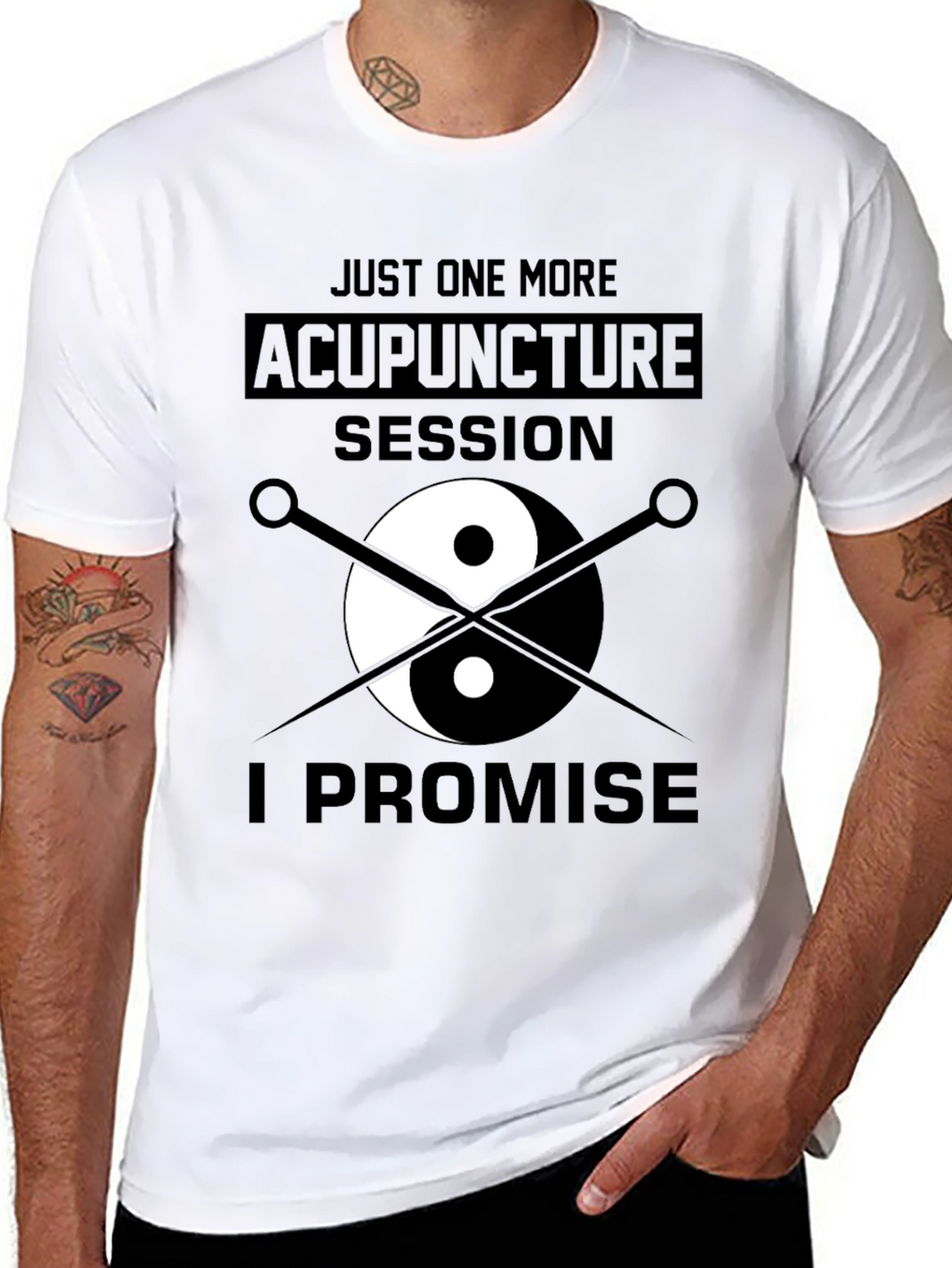 Acupuncture Session Yin Yang Graphic T-Shirt