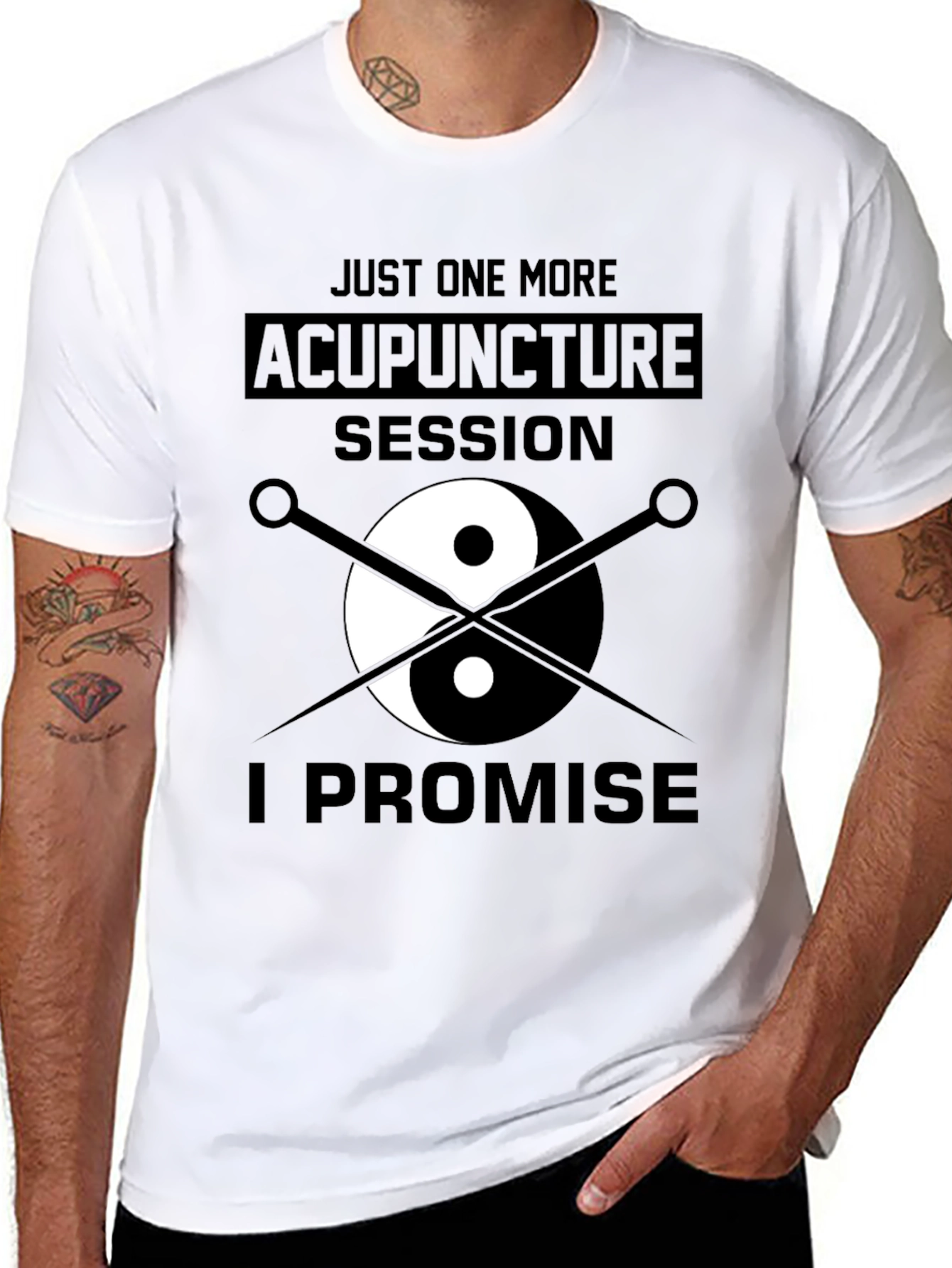 Acupuncture Session Yin Yang Graphic T-Shirt