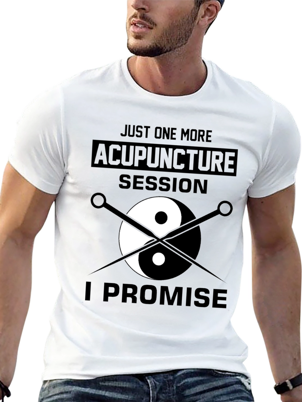 Acupuncture Session Yin Yang Graphic T-Shirt