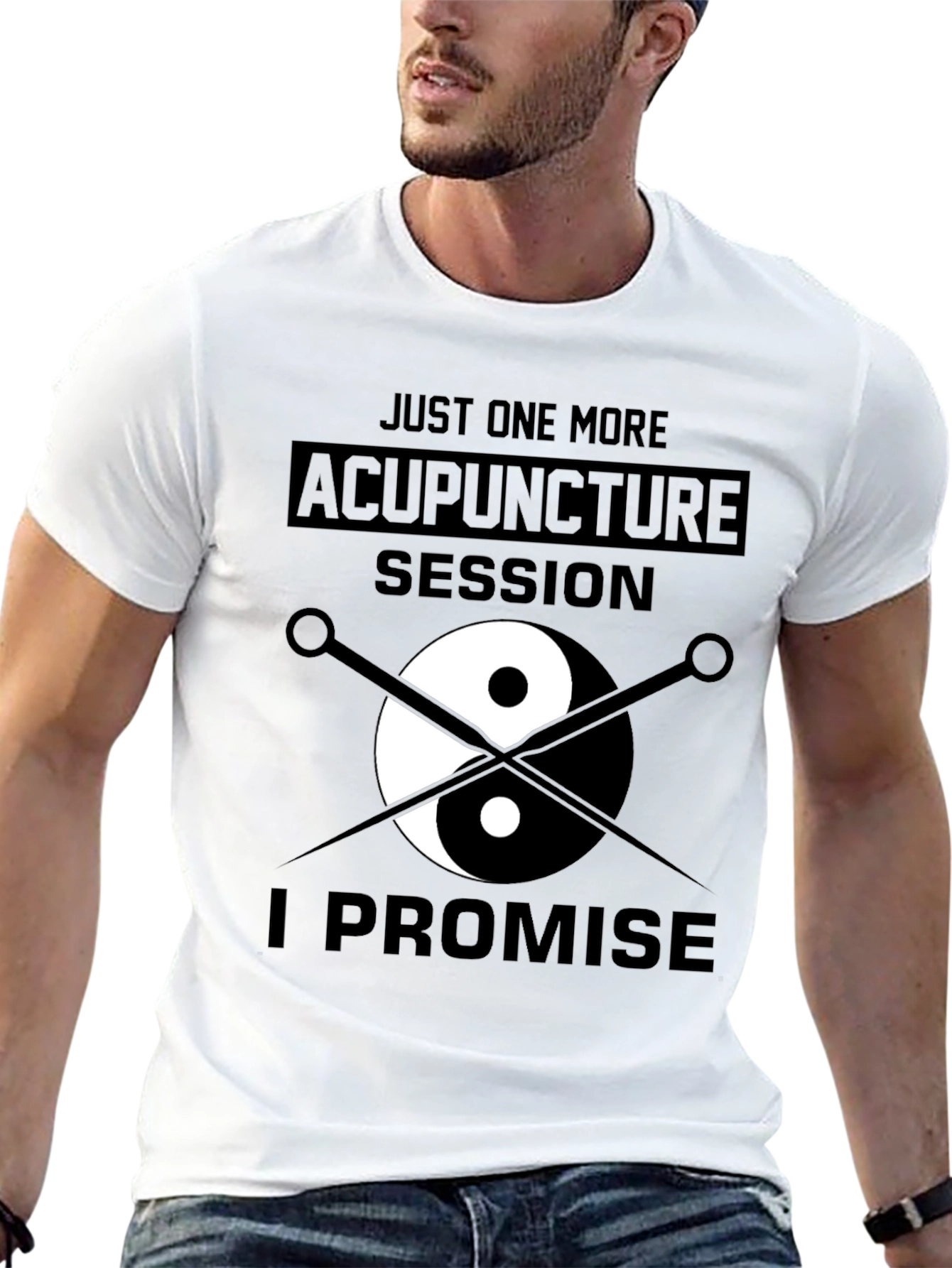Acupuncture Session Yin Yang Graphic T-Shirt