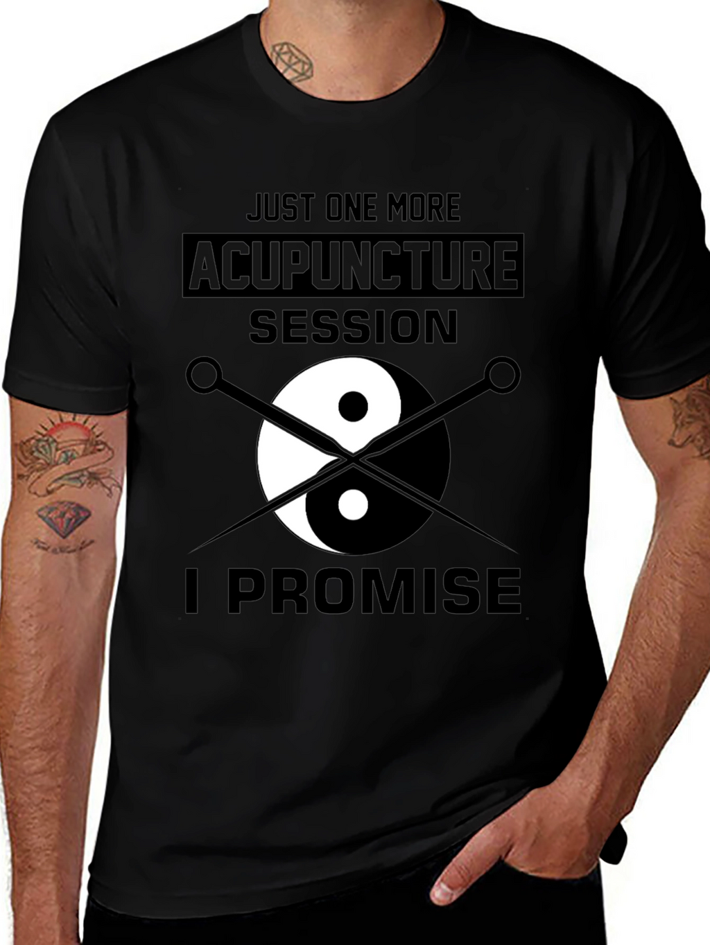 Acupuncture Session Yin Yang Graphic T-Shirt
