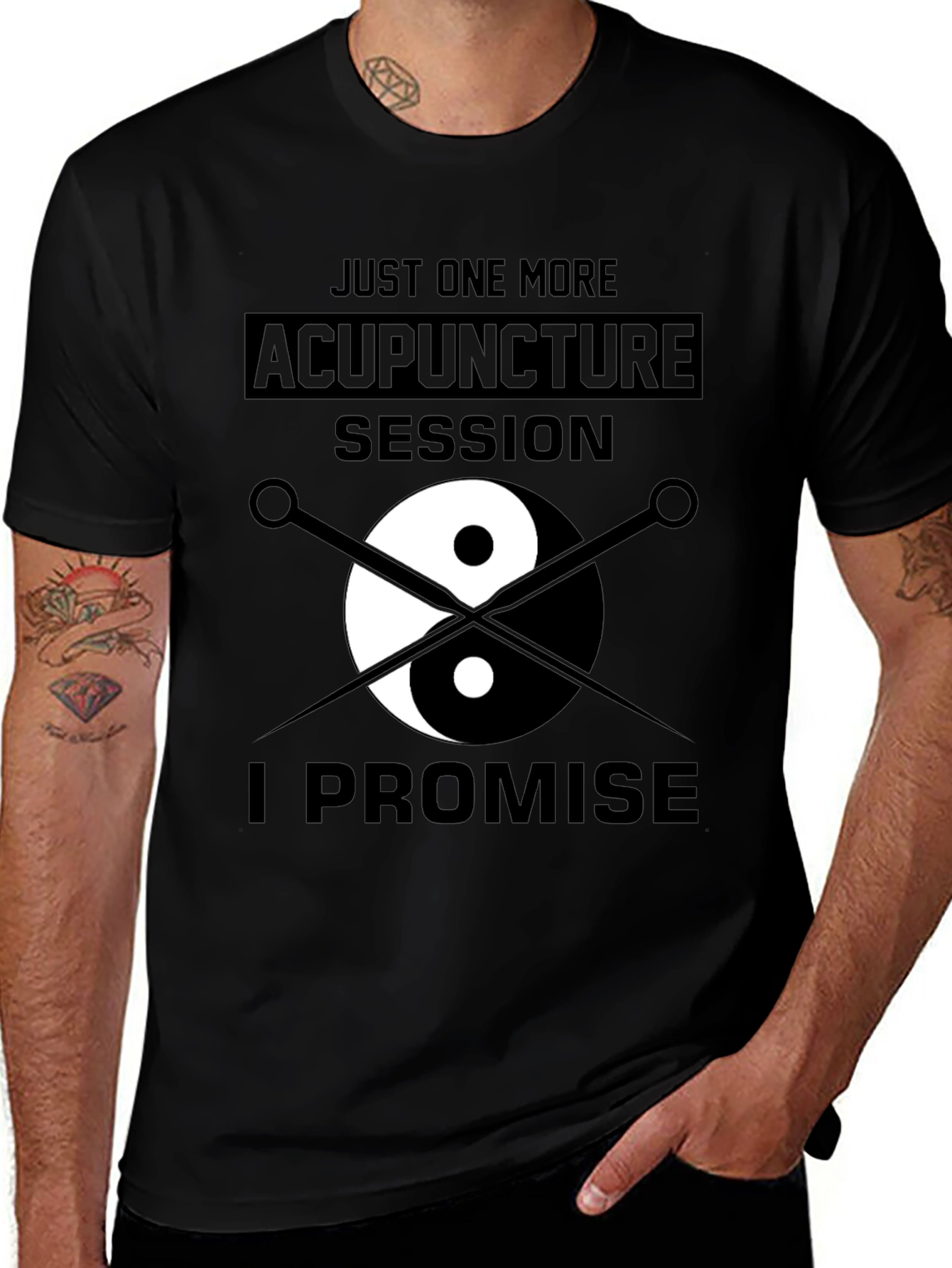 Acupuncture Session Yin Yang Graphic T-Shirt