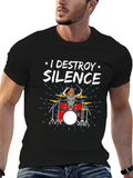 I Destroy Silence Drummer Graphic Tee