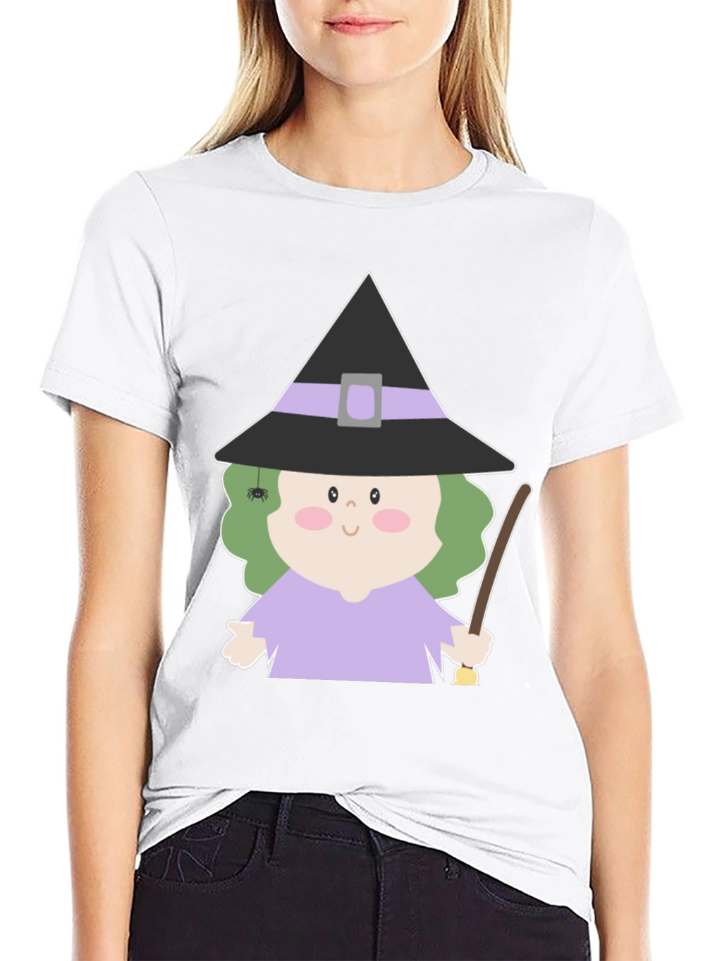 Cute Witch Graphic T-Shirt