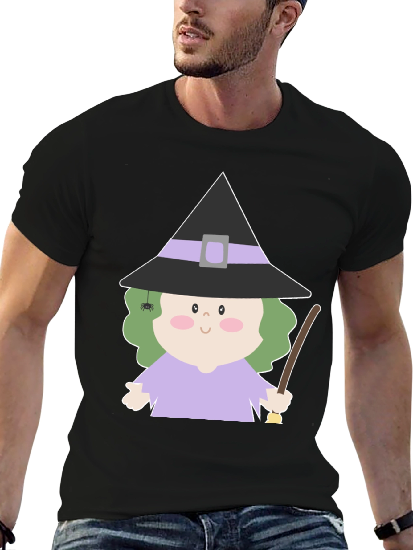 Cute Witch Graphic T-Shirt