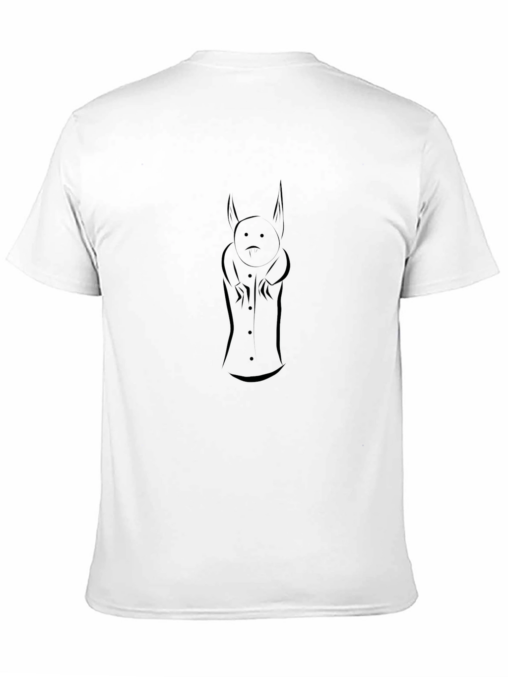 Mens Black Graphic Tee - Bunny Design