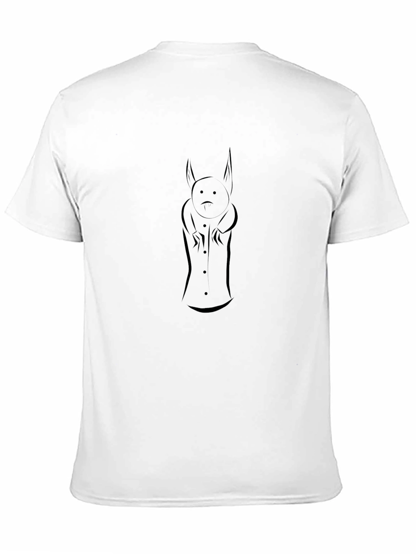 Mens Black Graphic Tee - Bunny Design