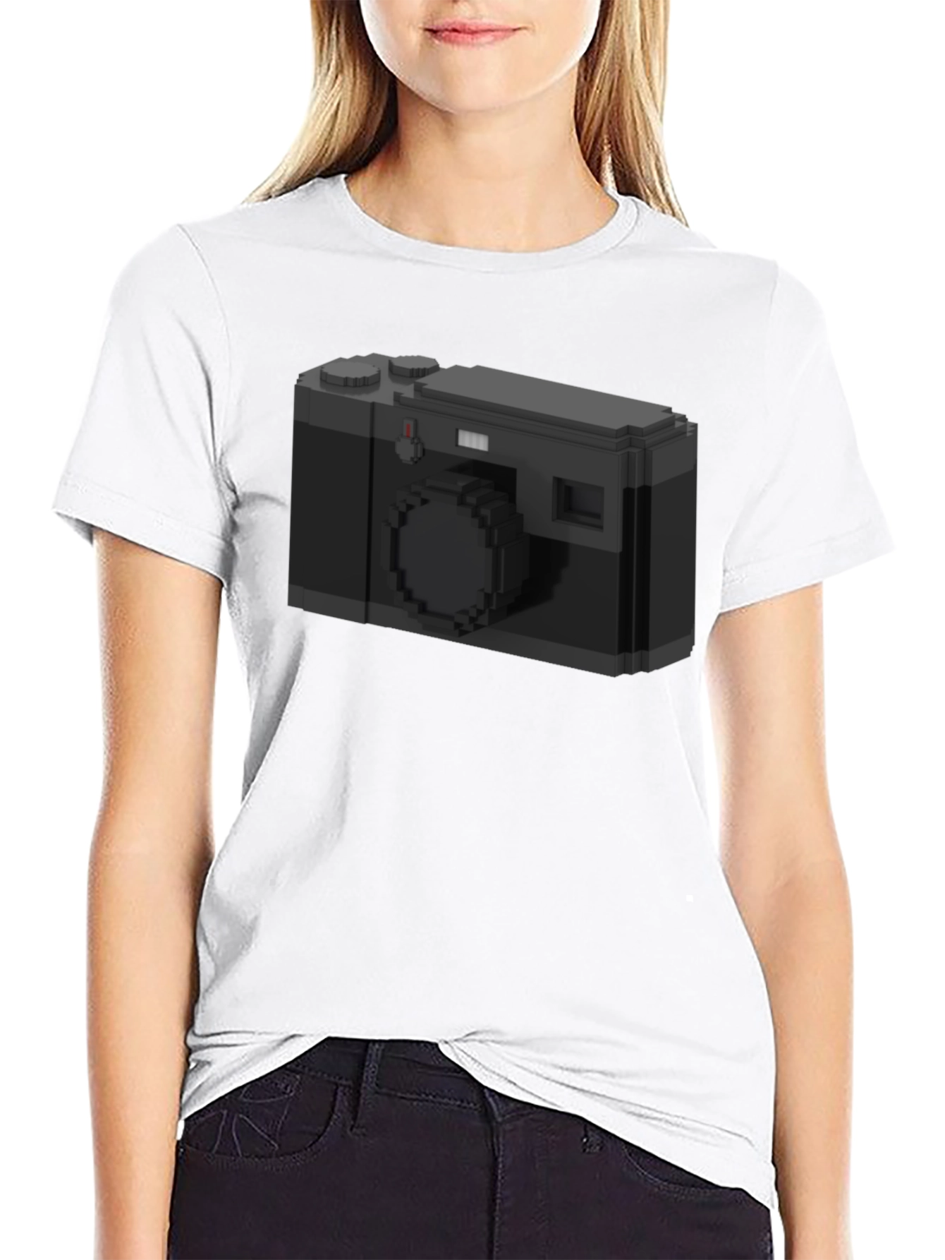 Pixel Camera Graphic Tee - Black