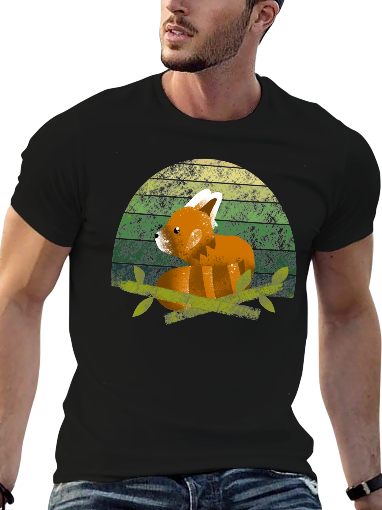 Red Panda Sunset T-Shirt - Cute Animal Tee