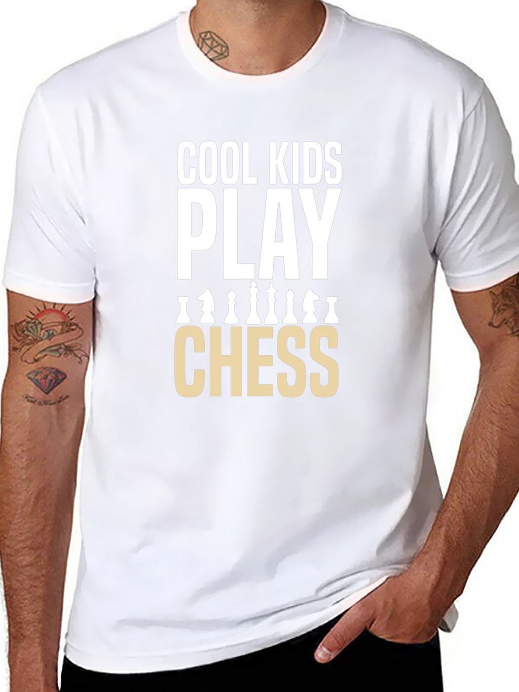 Cool Kids Play Chess Graphic T-Shirt