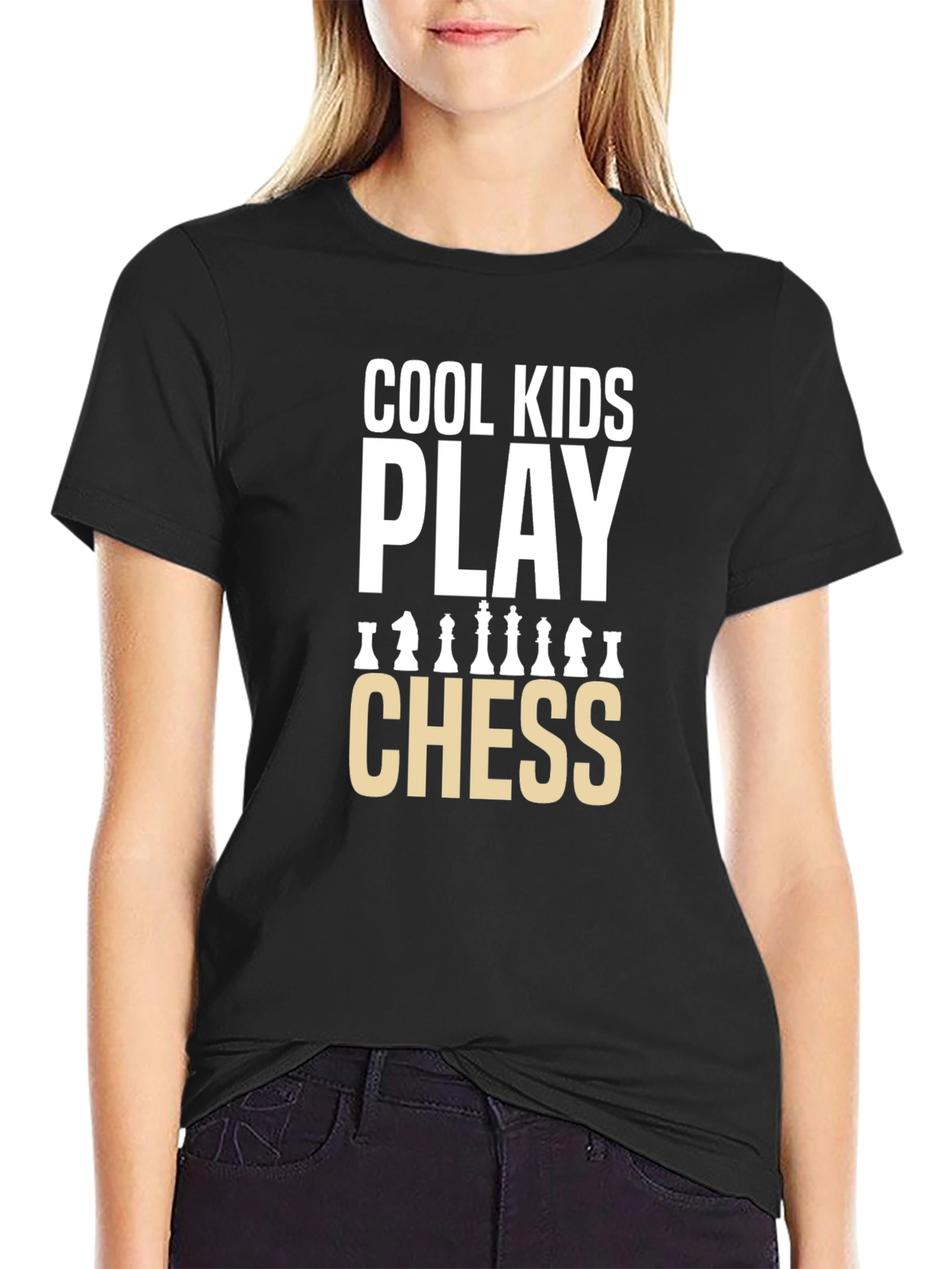Cool Kids Play Chess Graphic T-Shirt