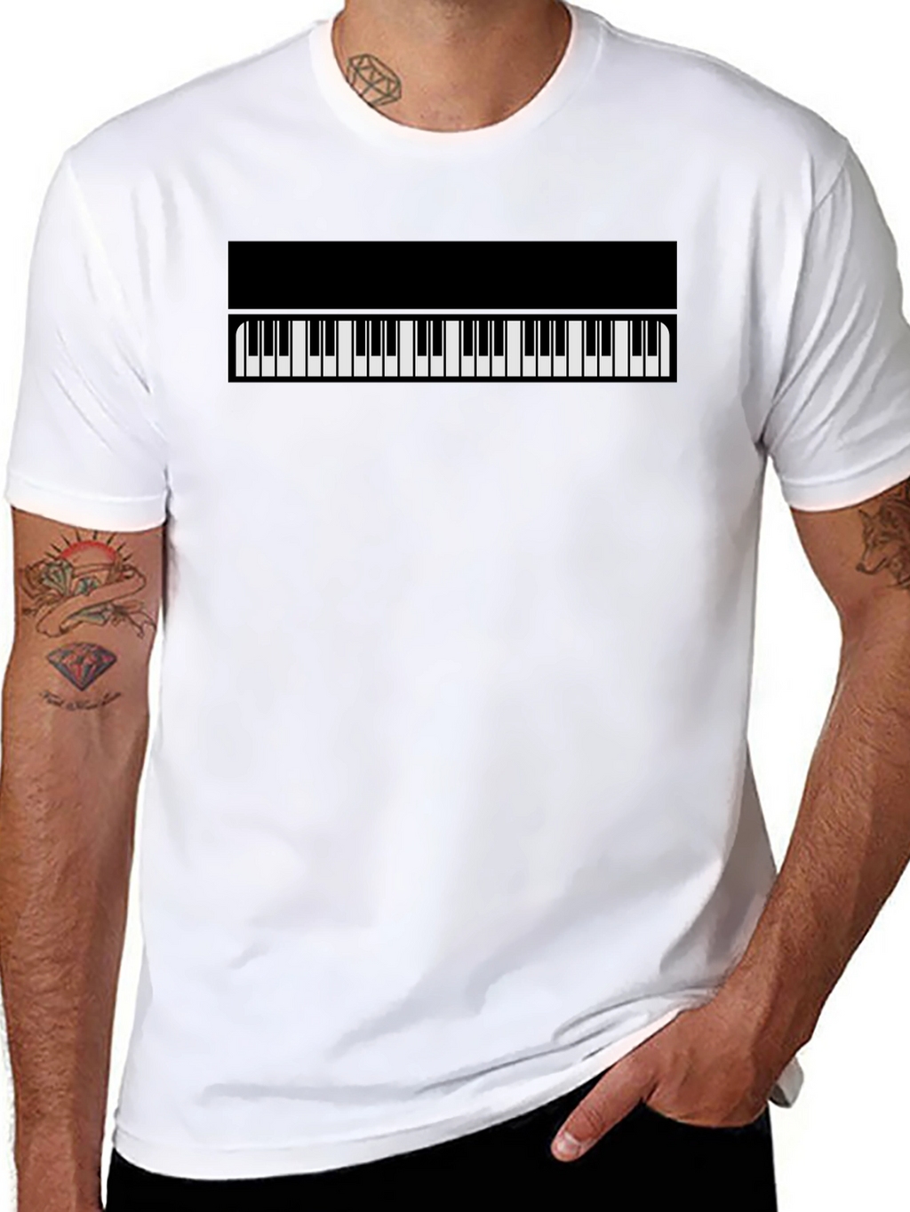 Piano Keys Graphic Tee - Classic Black T-Shirt
