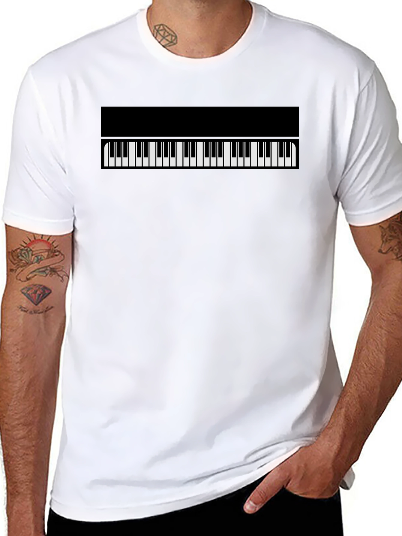 Piano Keys Graphic Tee - Classic Black T-Shirt
