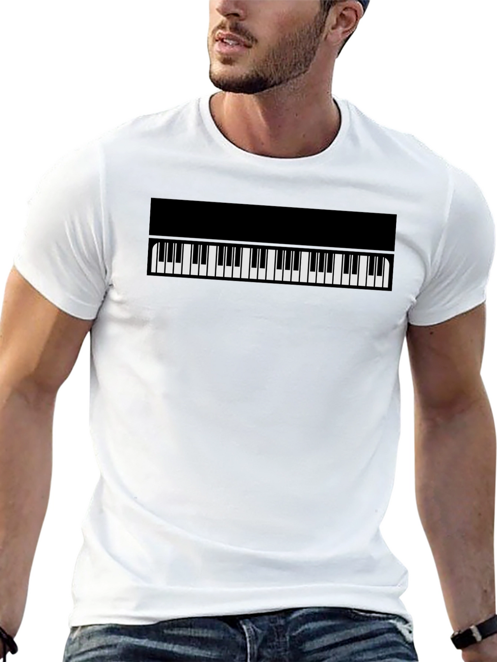 Piano Keys Graphic Tee - Classic Black T-Shirt