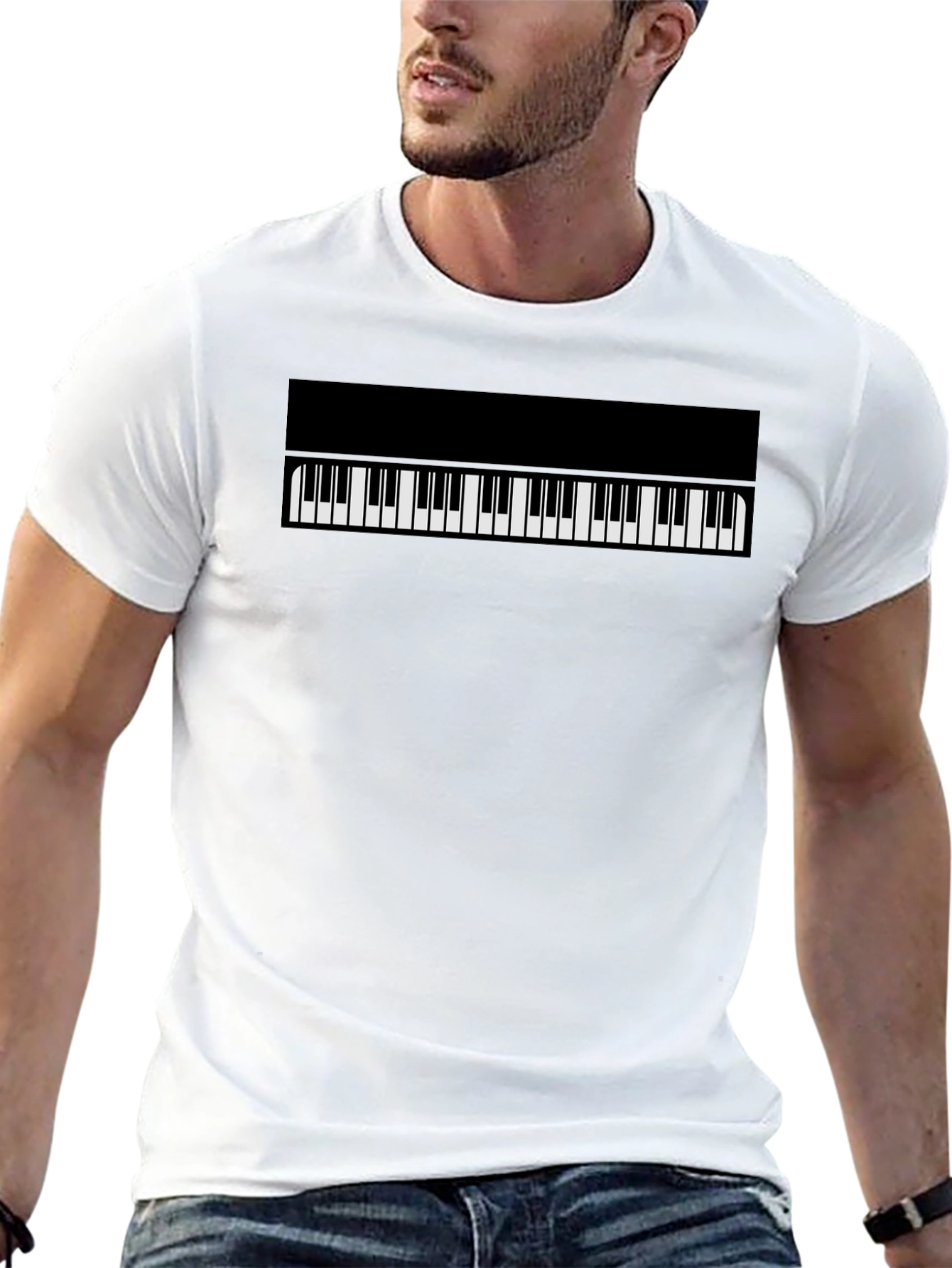 Piano Keys Graphic Tee - Classic Black T-Shirt