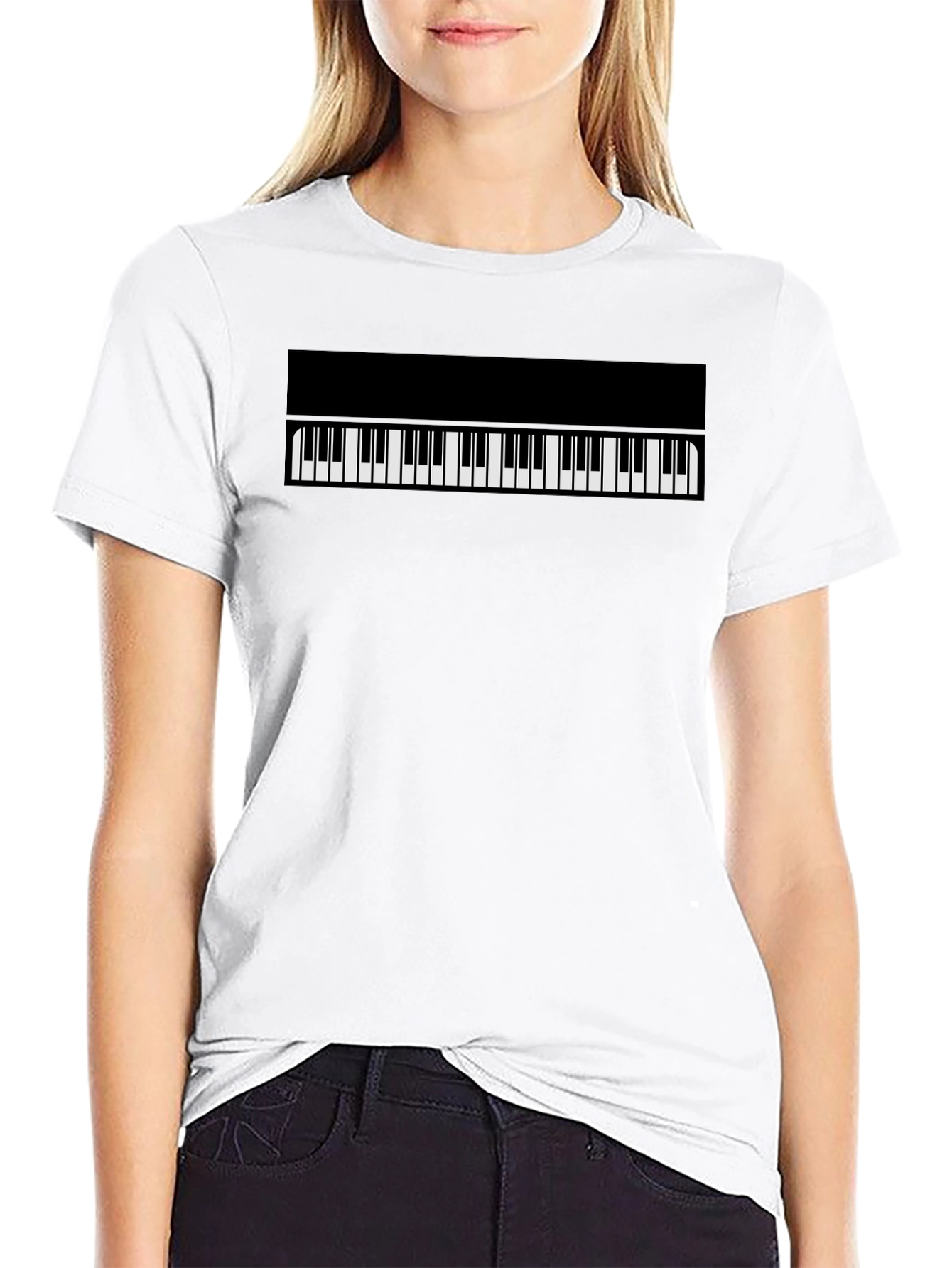 Piano Keys Graphic Tee - Classic Black T-Shirt