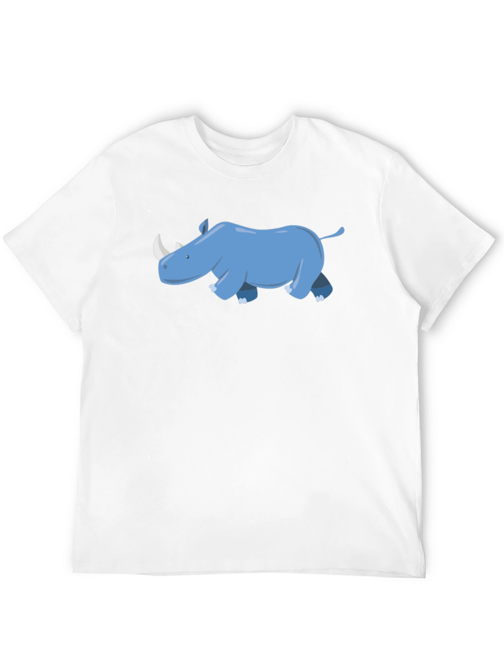Rhino Graphic Tee - Black Cotton Casual T-Shirt