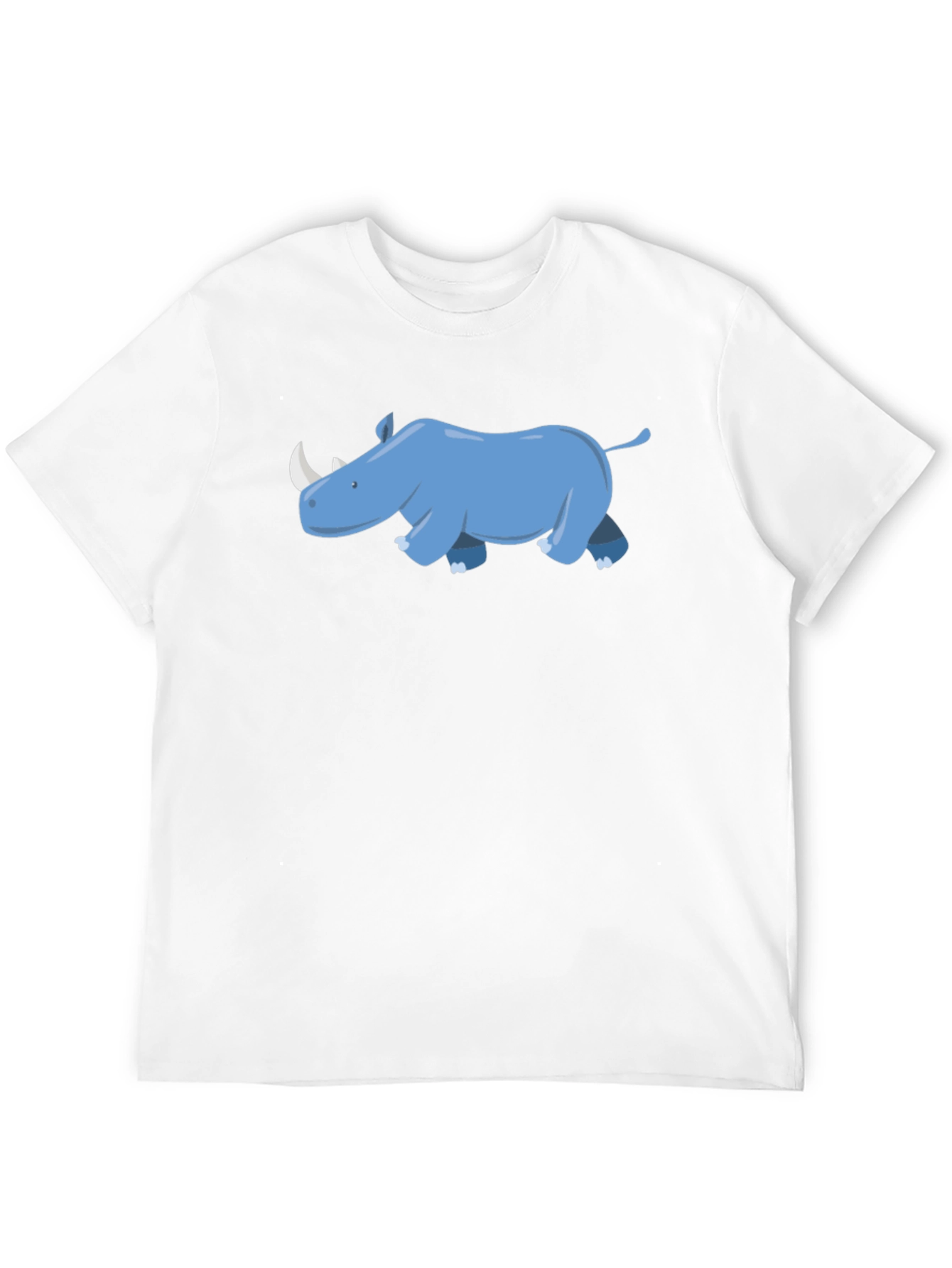 Rhino Graphic Tee - Black Cotton Casual T-Shirt