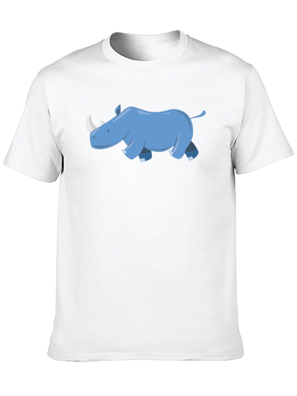 Rhino Graphic Tee - Black Cotton Casual T-Shirt