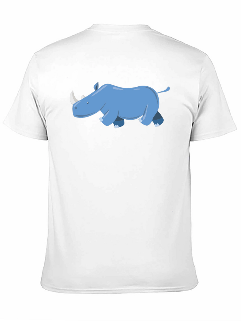 Rhino Graphic Tee - Black Cotton Casual T-Shirt