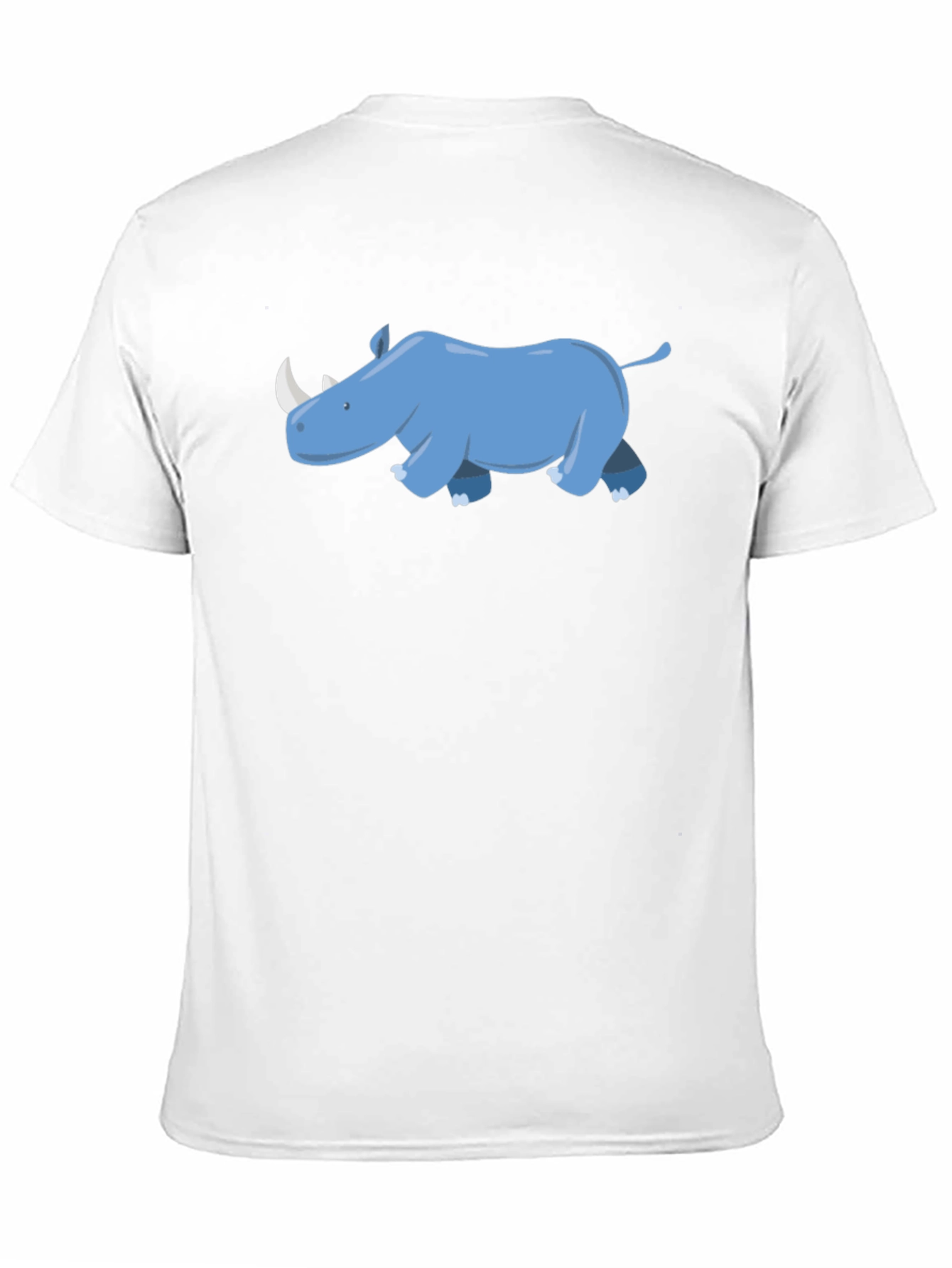 Rhino Graphic Tee - Black Cotton Casual T-Shirt