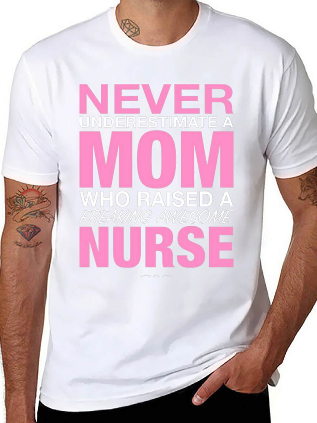 Never Underestimate a Mom Nurse T-Shirt