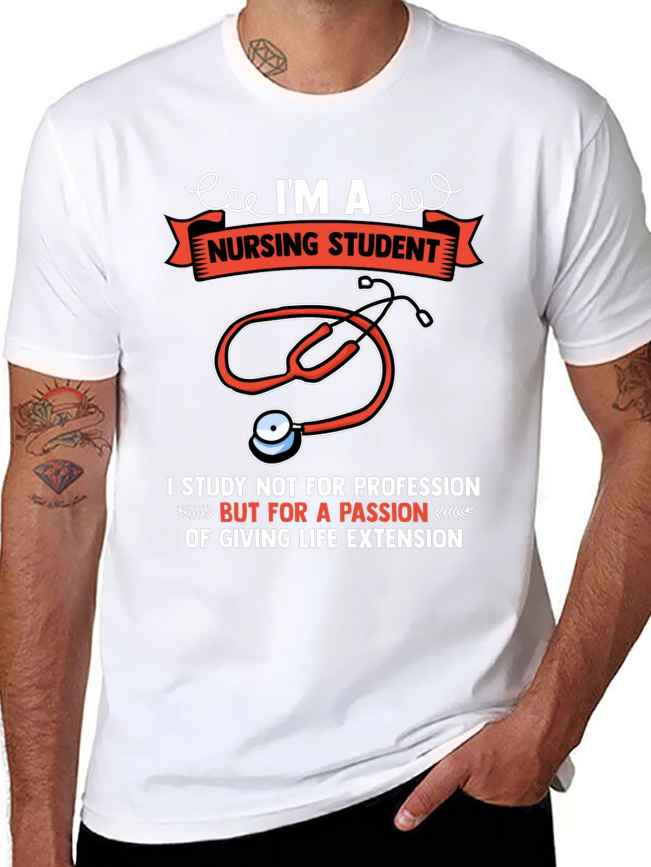 Nursing Student T-Shirt - Passion for Life Extension