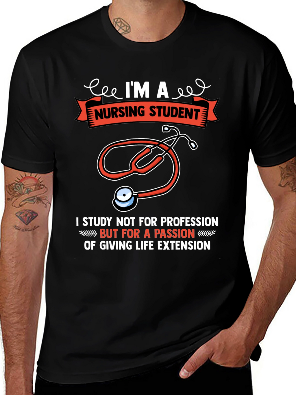 Nursing Student T-Shirt - Passion for Life Extension