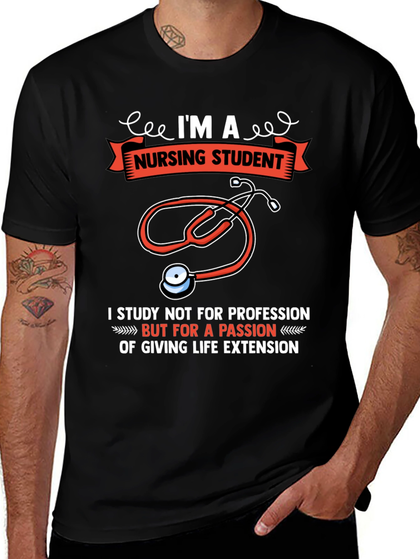 Nursing Student T-Shirt - Passion for Life Extension