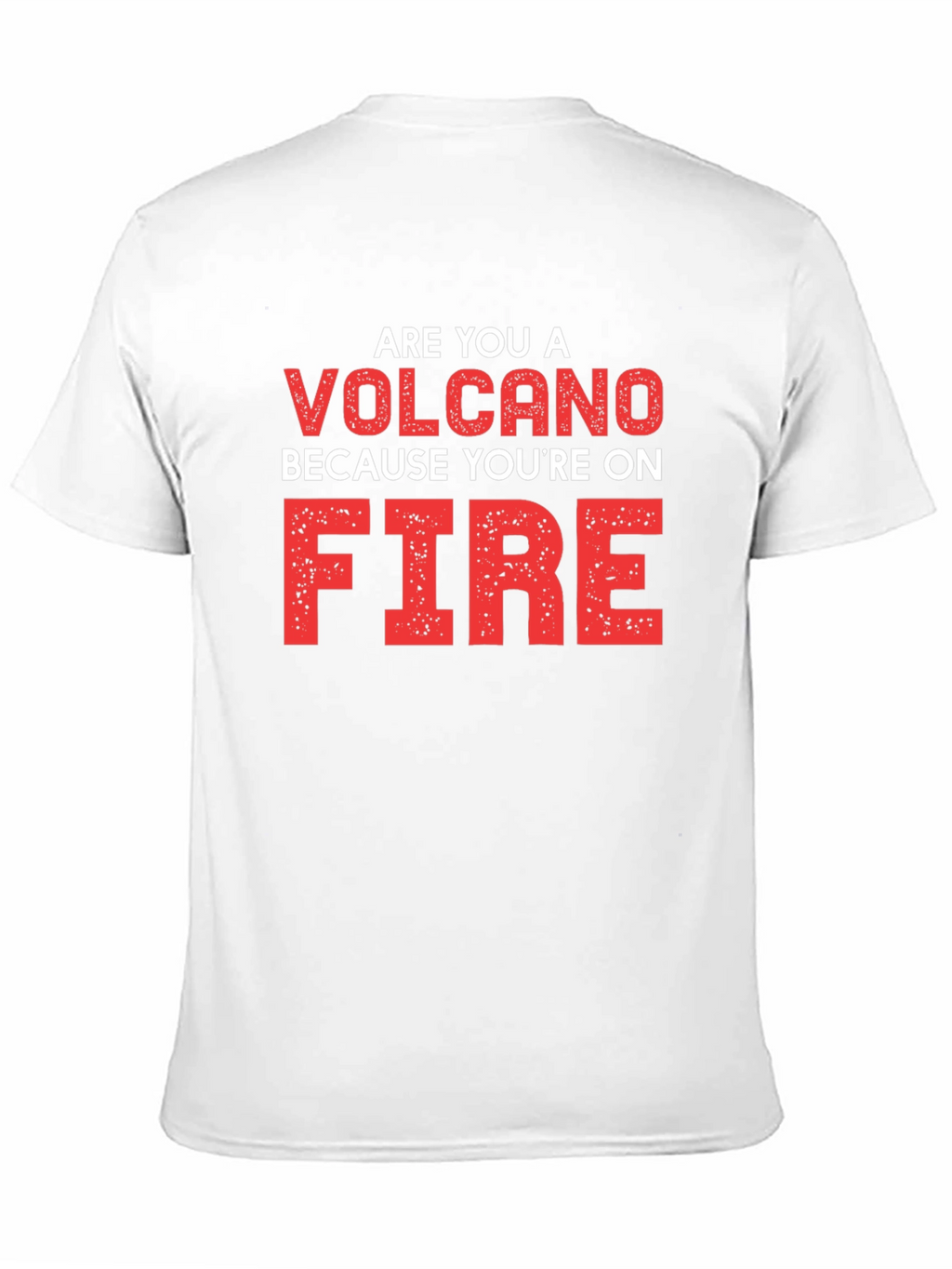 Volcano On Fire Graphic Tee - Black Cotton T-Shirt