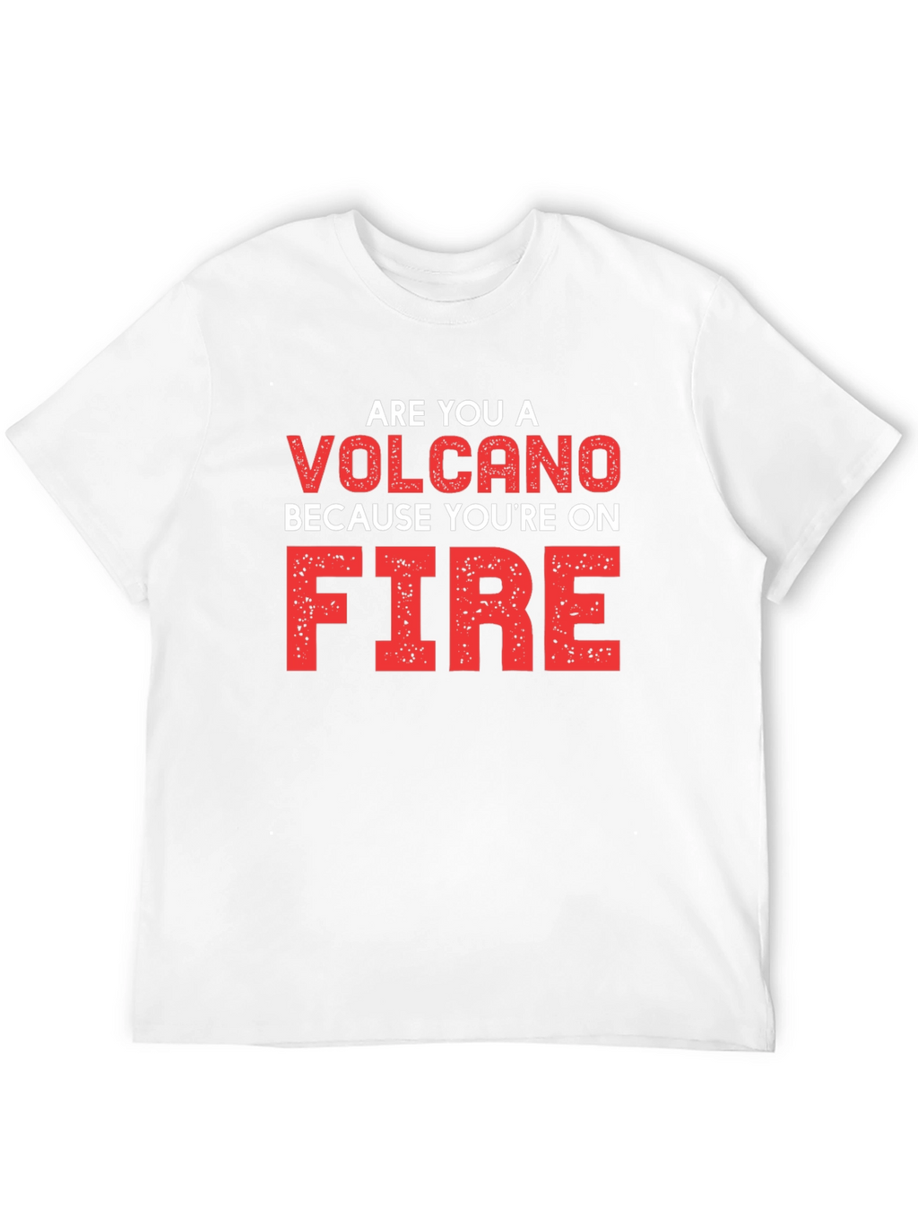 Volcano On Fire Graphic Tee - Black Cotton T-Shirt