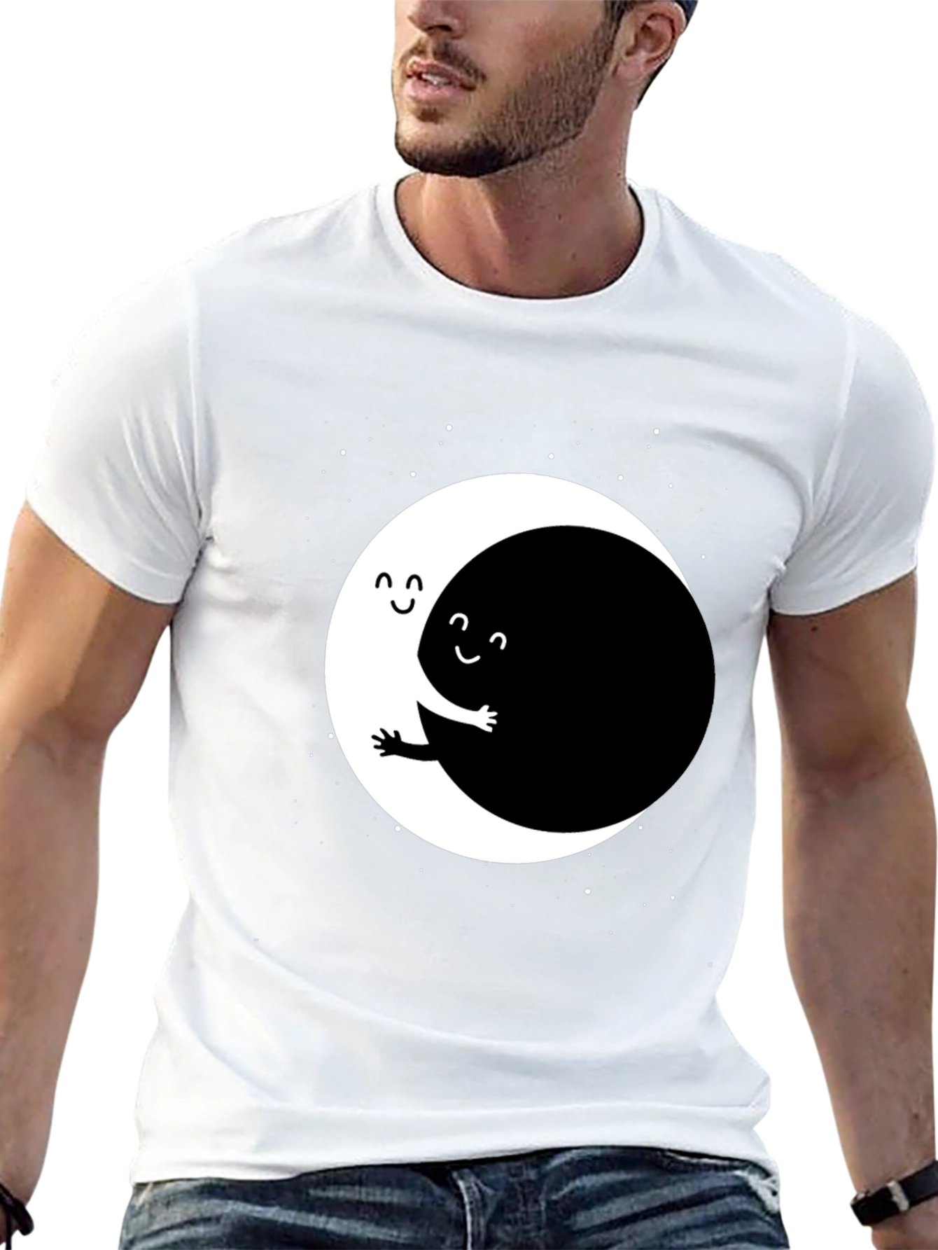 Yin Yang Hug T-Shirt - Unique Graphic Tee