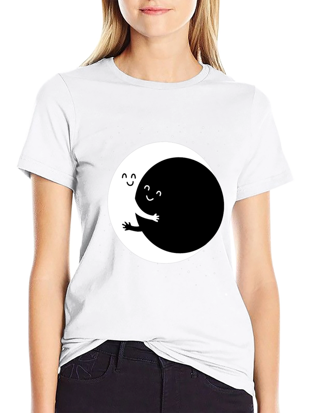 Yin Yang Hug T-Shirt - Unique Graphic Tee