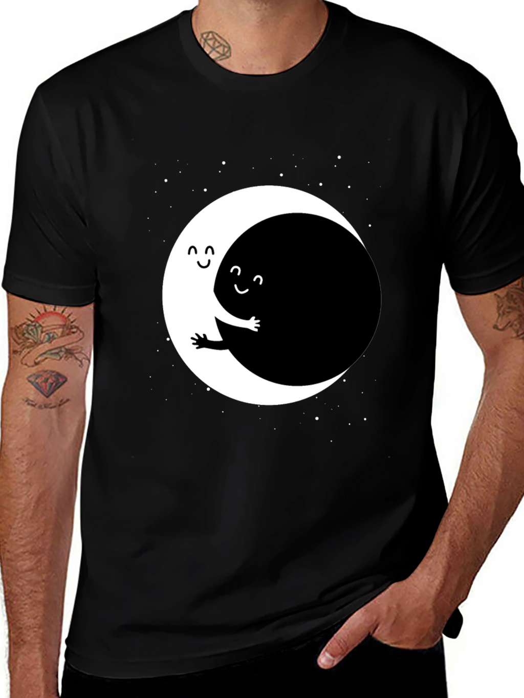 Yin Yang Hug T-Shirt - Unique Graphic Tee