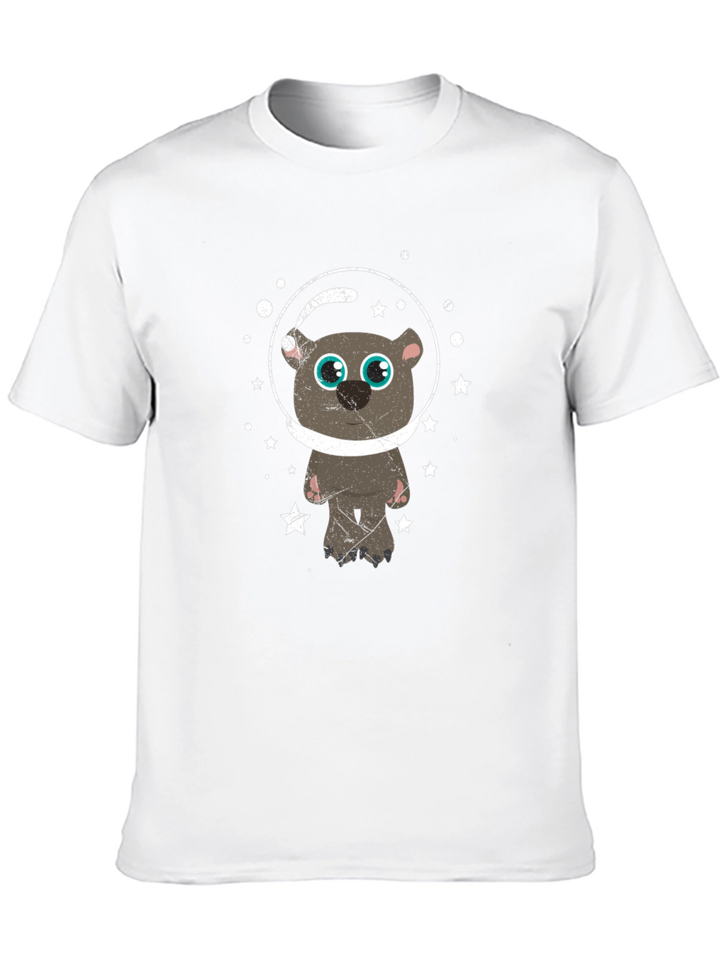 Astronaut Bear Graphic T-Shirt - Space Adventure Tee