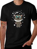 Astronaut Bear Graphic T-Shirt - Space Adventure Tee