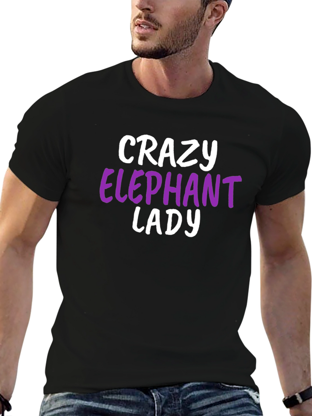 Crazy Elephant Lady T-Shirt - Animal Lover Tee